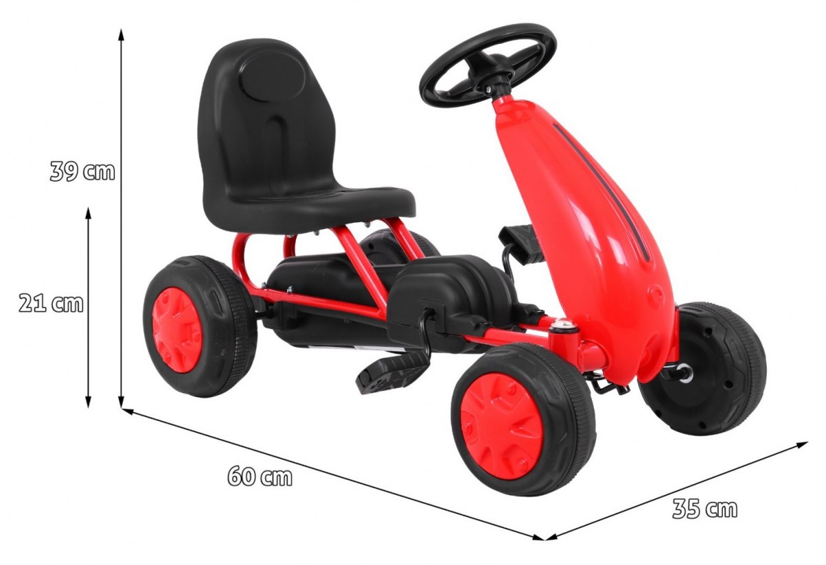 Kart-pentru-copii-cu-pedale-rosu-8